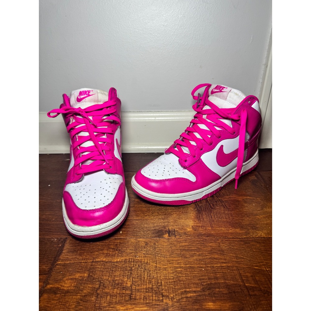 Nike Dunk High Active Pink White Sneakers Womens 6.5 DH9751-610 High Top Shoes